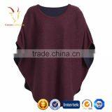 Women Merino Wool Knit Plus Size Ponchos thumbnail-3