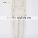 White Women Round Neck Cashmere Pullover Sweater thumbnail-2