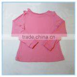 OEM Cotton Children Girls Long Sleeve Shirt, Girls Boutique t Shirt With Bowknot on Shoulder thumbnail-2