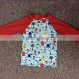 Wholesale Baby Clothes Cotton 3/4 Sleeve Ruffle Raglan,baby Icing Ruffle Top thumbnail-4