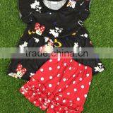 Children's Remake Outfit Pink Stars Clothing Kids Ruffle Summer Clothes Sets Boutique Clothing thumbnail-4