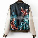 Runwaylover EY0981C Fashion Custom Digital Print Baseball Autumn Winter Woman Jacket Floral thumbnail-2