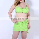 Nylon Plus Size High Waist Tankinis Set thumbnail-4