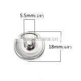 18mm Glass Fit Snap Button Bracelets Round Silver Tone At Random Tree Pattern thumbnail-2