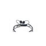 Shamballa Bracelet, Crystal Pave Alloy Square Beads& Crystal Pave Alloy Skull Beads thumbnail-1