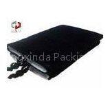 Black Velvet Cell Phone Drawstring Bag For Nikia , Motorola , Meizu thumbnail-1