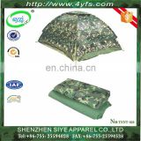 Double layer four person army green camouflage camp tent