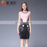 T-shirt Style Dress Sleeveless Designs Casual Women Pleated Dress thumbnail-1