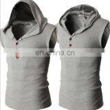 T-MV001 Men Casual Hat Half Placket Tank Tops thumbnail-3