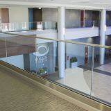 Aluminum / Steel U Channel Frameless Glass Railing for Balcony