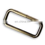 Hardware metal welded rectangle belt ring for strap keeper handbag