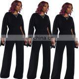 Plus Size Women Clothing 2 Piece Long Sleeve Top Loose Pant Outfit Two Piece Set thumbnail-2