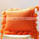 Home Decor Pillow With Delicate Tassels Sofa Decorative Pillow Cover Tassel Pillow Case Cushions thumbnail-1