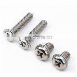 DIN Standard and M2-m10 or Custom Size Cross Fitting Pan Head Screw Bolt With Flange thumbnail-2