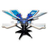 High Precision 4 Color 4 Station Silk Screen Printer Machine for T-shirt thumbnail-1