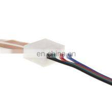 12mm Width 4 Pin Solderless LED Strip Corner Connector Flat Cable Connector Terminal With Wires thumbnail-3