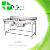 Round Tube Stainless Steel Work Table With Sink thumbnail-1