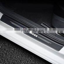 4pcs Car Accessories Door Sill Protector Stickers PU Leather Carbon Fiber for Volkswagen VW T-CROSS T CROSS Sticker Car Styling thumbnail-4