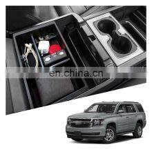 Interior Accessories Parts Silicone Armrest Rest Storage Box Center Control Console Organizer Tray For Chevrolet Tahoe 2015-2020
