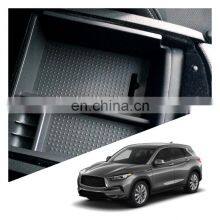 Interior Accessories Parts Silicone Armrest Rest Storage Box Center Control Console Organizer Tray For Infiniti Qx50 2013-2018