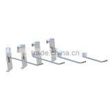 Chrome metal wall grid display hook for store/supermarket