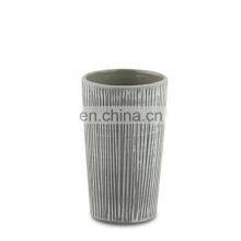 Vertical Stripes Relief Design 4-piece Ceramic Bath Accessory Hardware Designer Bathroom Set thumbnail-5