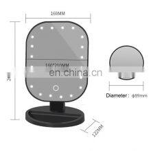 Hot Sales European Style Standing Lighted Makeup Mirror Bathroom Rechargeable Make Up Mirror With LED thumbnail-5