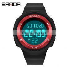 Sanda 2001 Cool Electronic Watches for Ladies Men LED Luminous Waterproof Functional Sport Digital Watch thumbnail-2