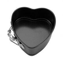 Wholesale Heart Shaped Non Stick Quick Release Carbon Steel Cake Mold Baking Cheese Bread Jelly Tray thumbnail-1