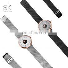SHENGKE Casual Ladies Watch Simple Dial Stainless Steel Milanese Mesh Strap Quartz Movement Watches Alloy Case Wristwatch K0041L thumbnail-4