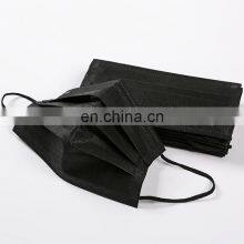 Fashion Black Civil Protective 3 Ply Face Mask With Earloop