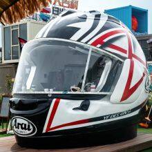 The Large-scale Outdoor Stainless Steel Artistic Motorcycle Helmet and Coffee House Sculpture Are Handcrafted Using Electroplating Technology. thumbnail-5