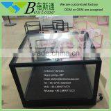 Counter Top Displays Small Golden Jewelry Wooden Glass Showcases