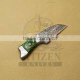 CITIZEN KNIVES, BEAUTIFUL CUSTOM HAND MADE DAMASCUS STEEL SKINNER KNIFE thumbnail-3