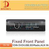 Hot Sale 1 Din Car DVD Player With AUX IN/DVD/USB,fix/detachable Panel Optional.