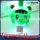 Hi-Speed Led Light Usb 2.0 Micro Usb Cable With Cartoon Adapter thumbnail-2