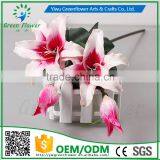 2016 Wholesale Multicolor Latex Artificial PU Flowers Lily Real Touch Bouquet Wedding Bridal Decor Display Flower thumbnail-2
