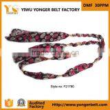 Fashion Scarf Beautiful Tie Way Thin Colorful Chain Belts For Women