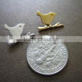Shop Sale.. SWALLOWS Sparrow Pendants Charms, Birds on a Branch, 13x10 mm,