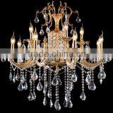 Modern Luxury Wrought Iron Zinc Alloy Crystal Chandelier Lighting Pendant Light CZ5119/8+4 thumbnail-1