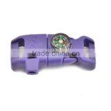 2017 New Bushcraft 1/2" Whistle Compass Buckles w/ Flint Fire Starter & Striker for Paracord Bracelet thumbnail-2