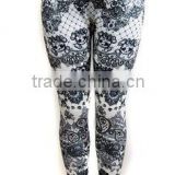 Woman Body Fitted Black White Plus Fashion Yoga Leggings/Tights Full Sublimated Custom design