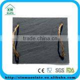 Natural Slate Serving Tray With Rope/dark Black Slate thumbnail-1