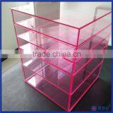 factory wholesale popular acrylic clear Makeup Organizer w/ DIVIDERS