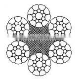 Ropes With Compacted Strands 6xK19S+FC 16mm , Ungalvanized , Galvanized