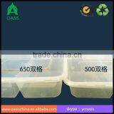 500ml PP Rectangle Take Away Food Container With Two Compartments thumbnail-3