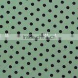 Black Dot on Green Polyester Milk Fiber Spandex Print Fabric Names thumbnail-6