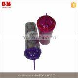 China Round Cap 450ml in Public Area Wholesale Recycling Plastic Drinking Cup With Straw thumbnail-1