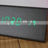 Alarm clock Desk table clock Wood LED clock