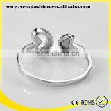 Heart Diamond Solid Value 925 Silver China cz Rings thumbnail-5